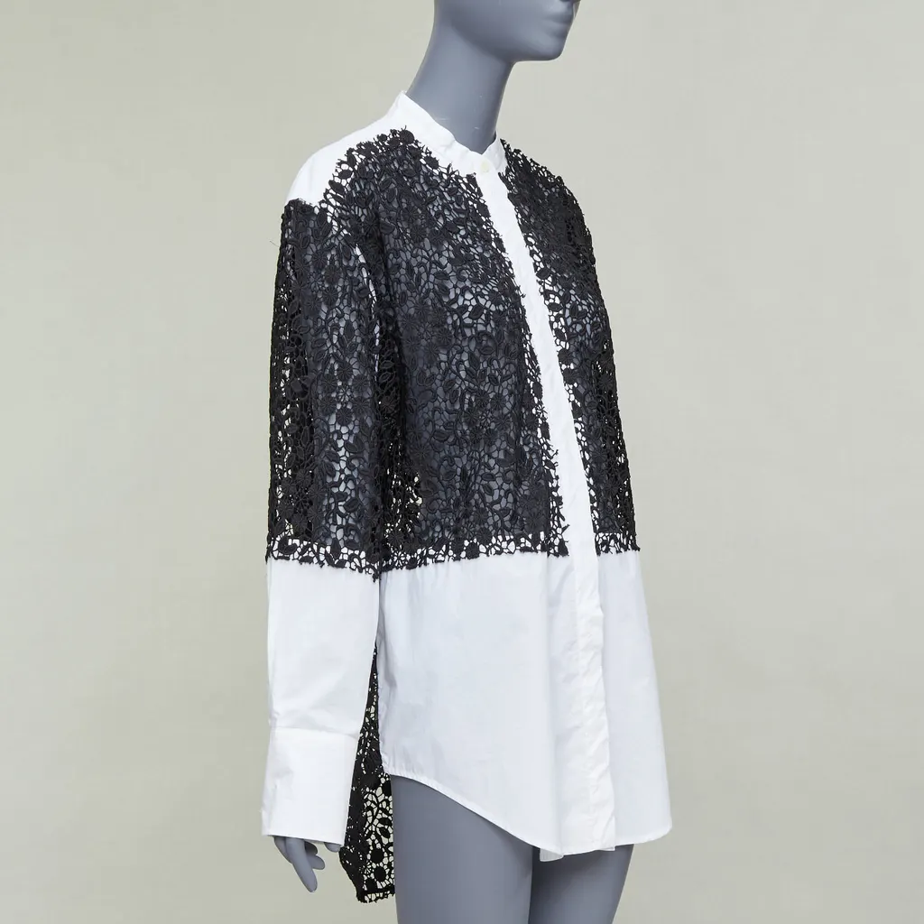 JW ANDERSON Lace Insert Shirt White Cotton Good - Inside View