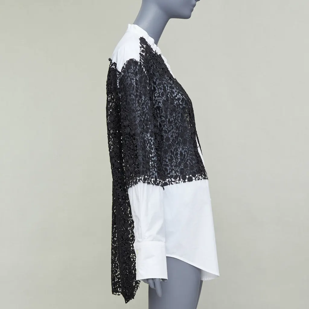 JW ANDERSON Lace Insert Shirt White Cotton Good - Model View