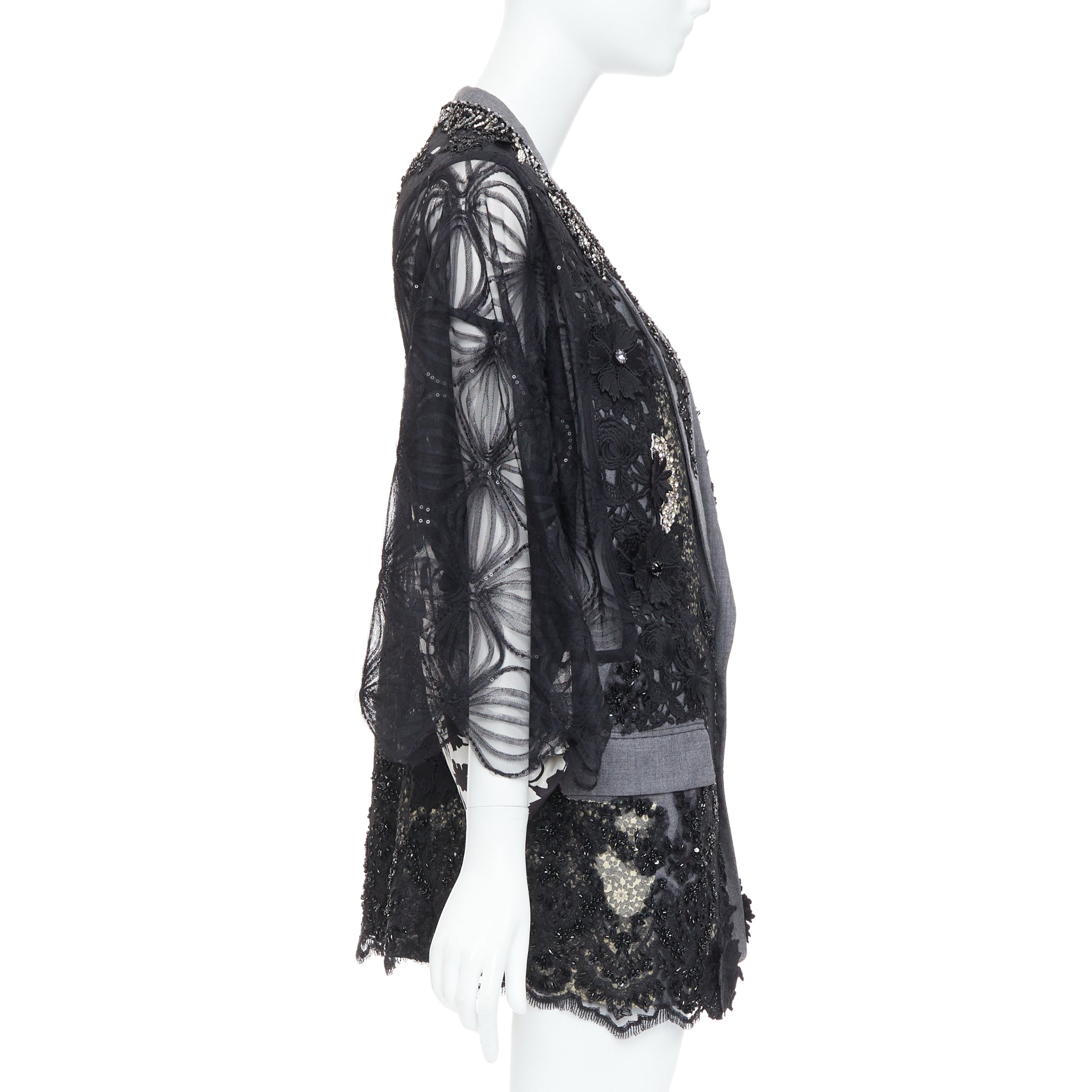 Antonio Marras Black Kimono Blazer Coat - 4