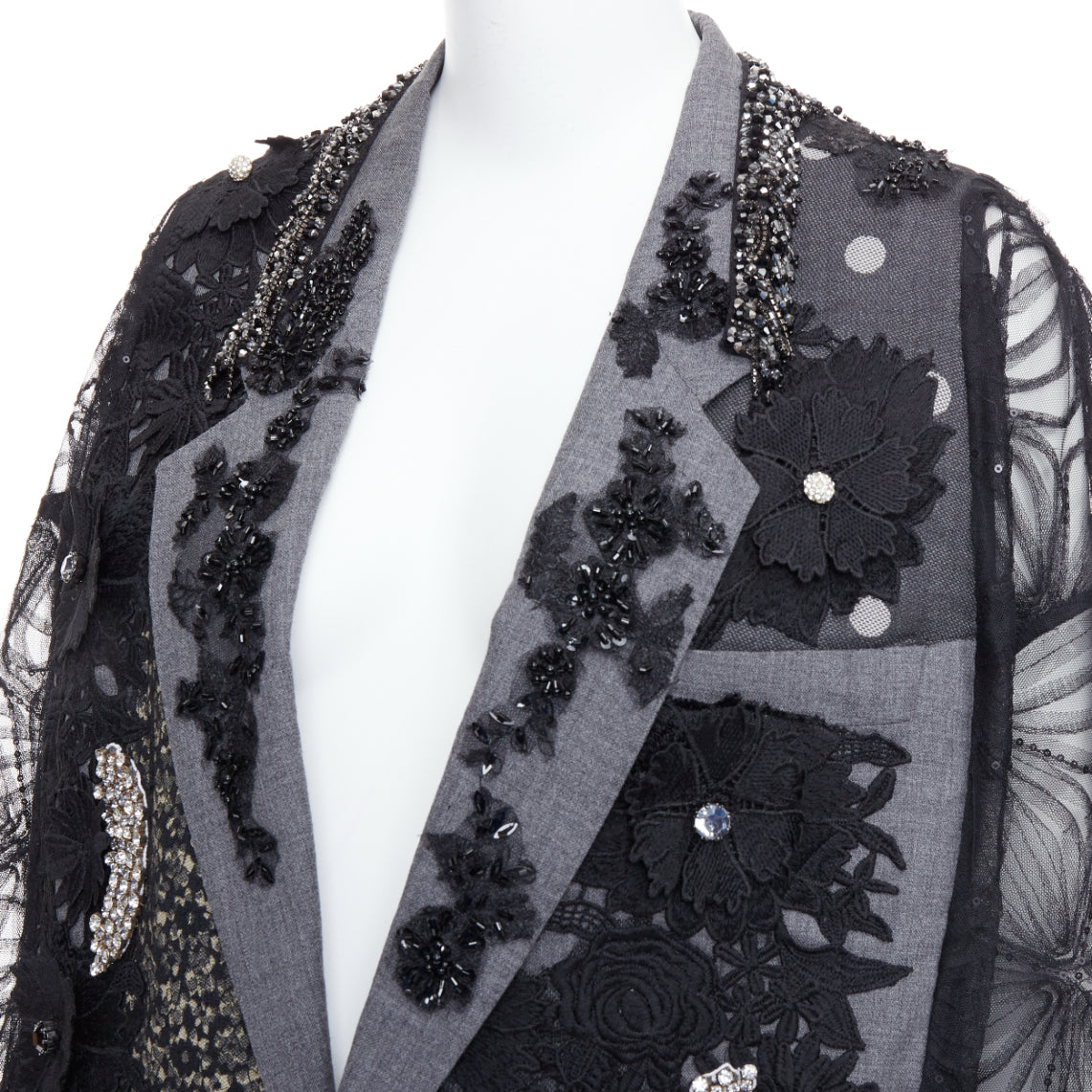 Antonio Marras Black Kimono Blazer Coat - Detail 2