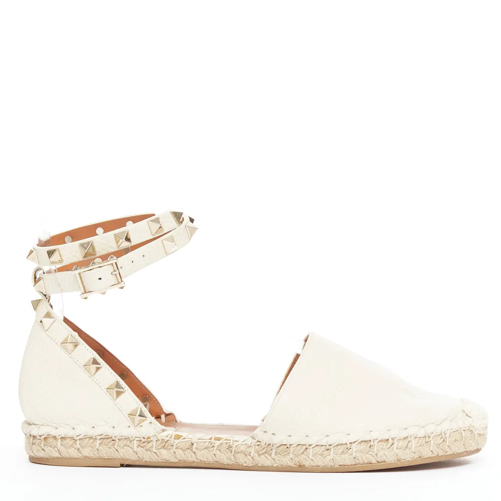 Valentino Rockstud Ecru Leather Very good - Front View