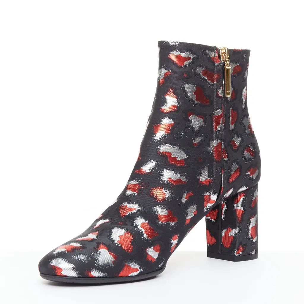 Saint Laurent Suede Sock Wooden Boots Black Very good - Model View
