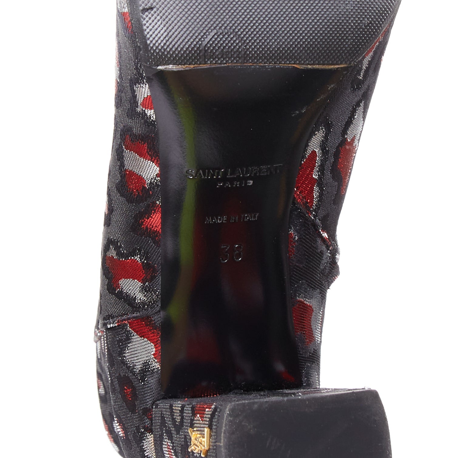 Saint Laurent Suede Sock Wooden Boots - Image 12