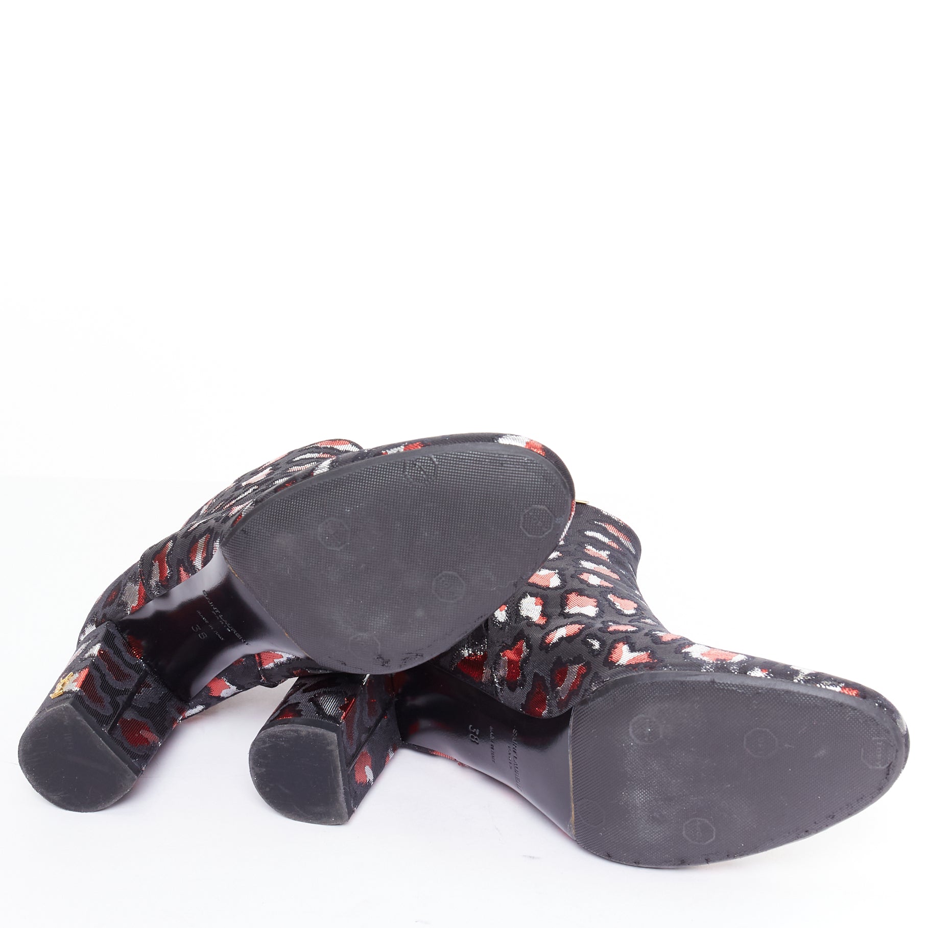 Saint Laurent Suede Sock Wooden Boots - Image 13