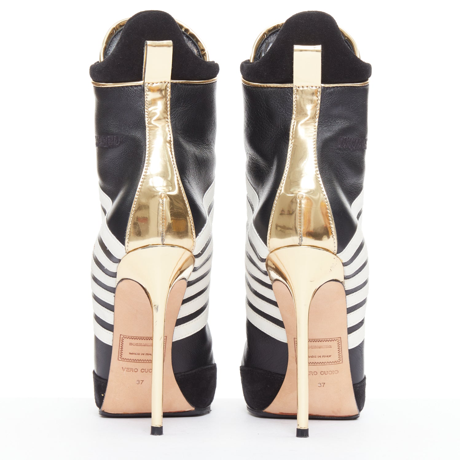 Dsquared2 Wrap Tie Chunky Boots - Side view