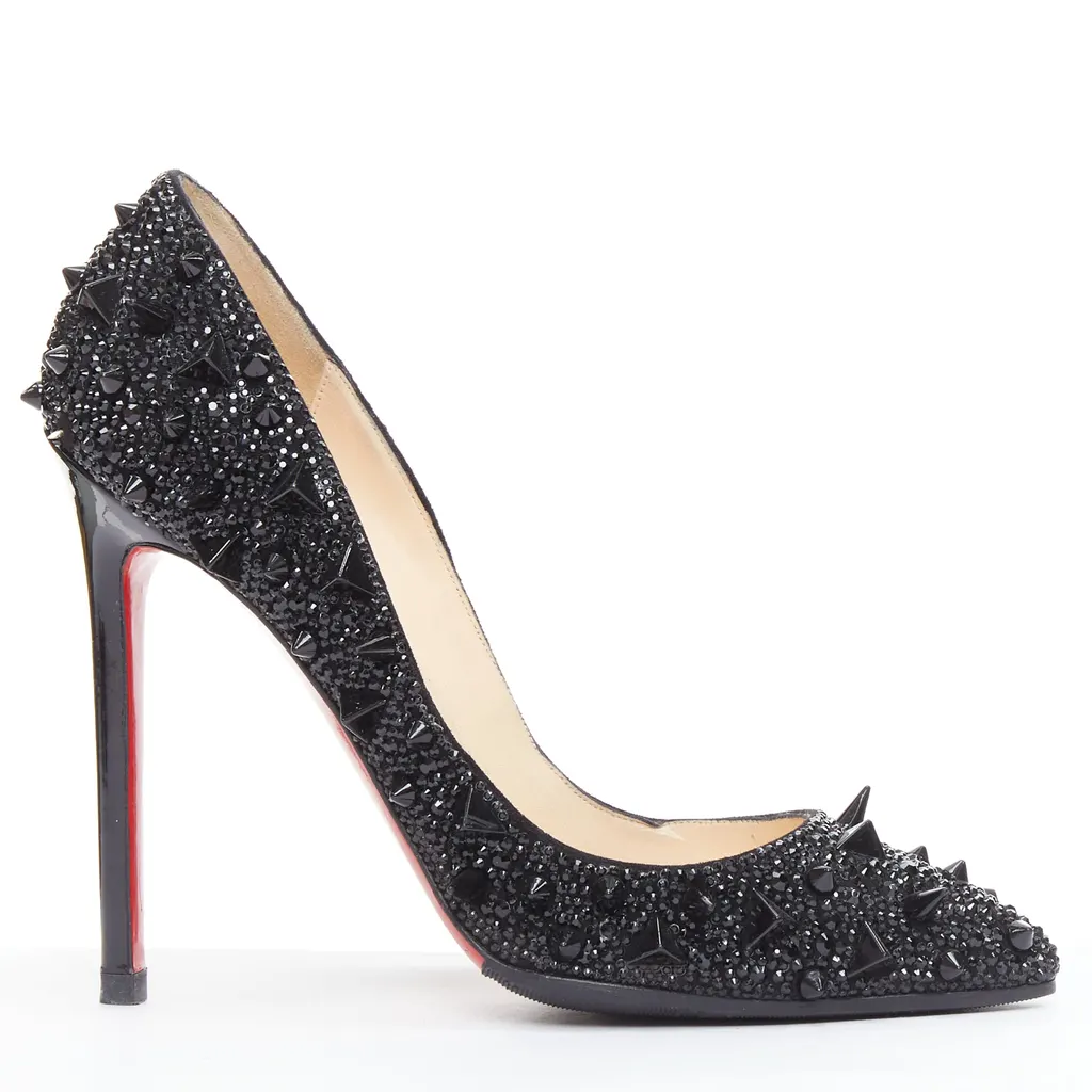 Christian Louboutin Pigalili Potpourri 120 Black Fair - Front View