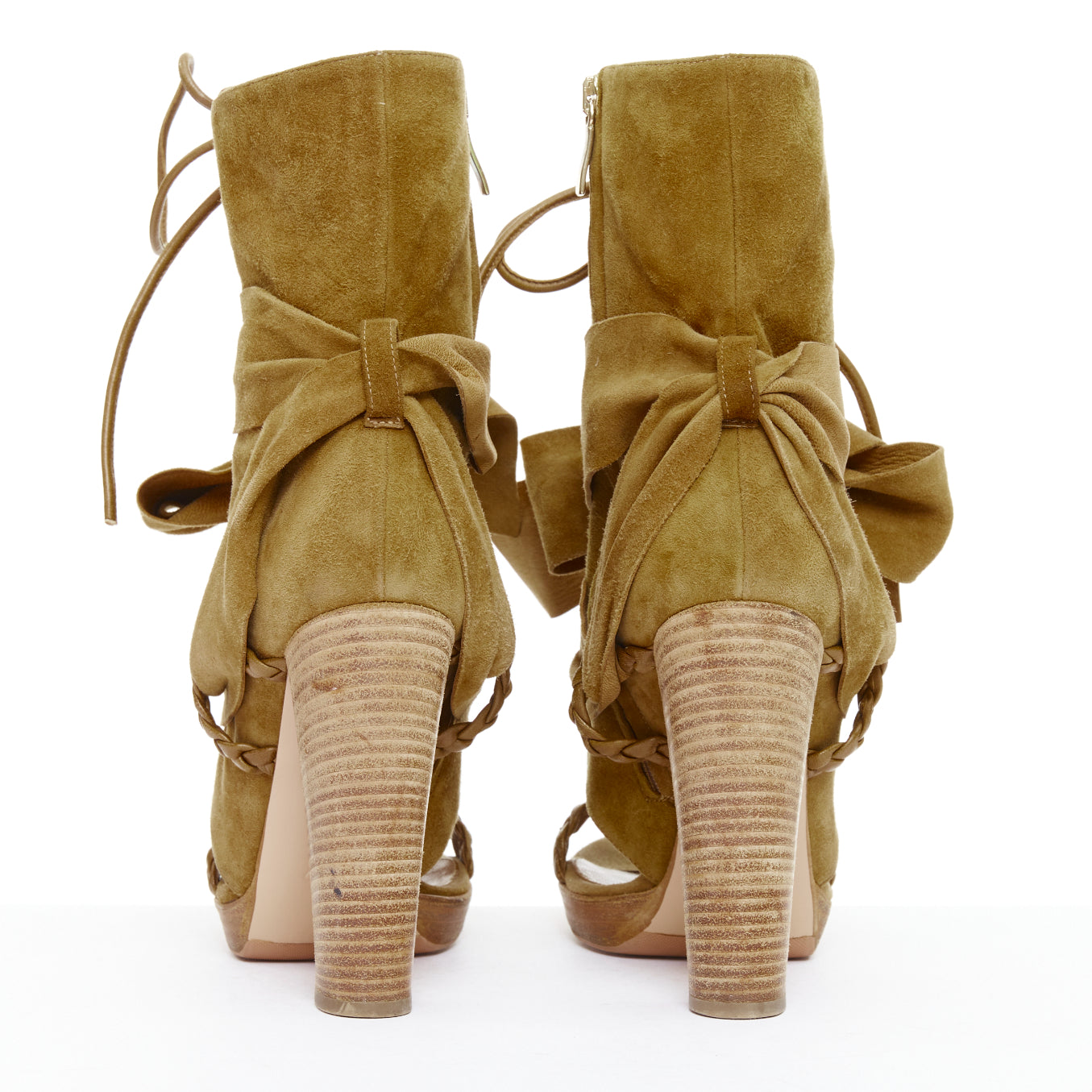 Gianvito Rossi Ribbon Tie Heels - Side view