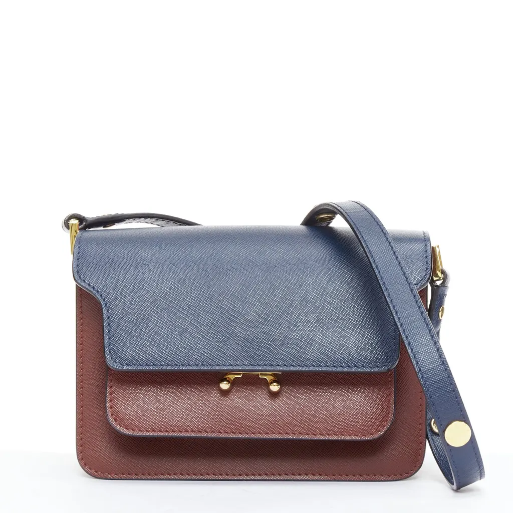 Marni Trunk Burgundy Leather Good - Front View