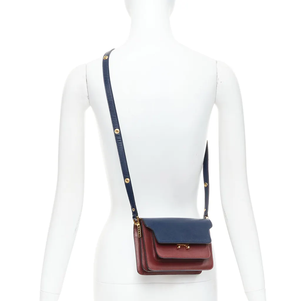 Marni Trunk Burgundy Leather Good - Back View