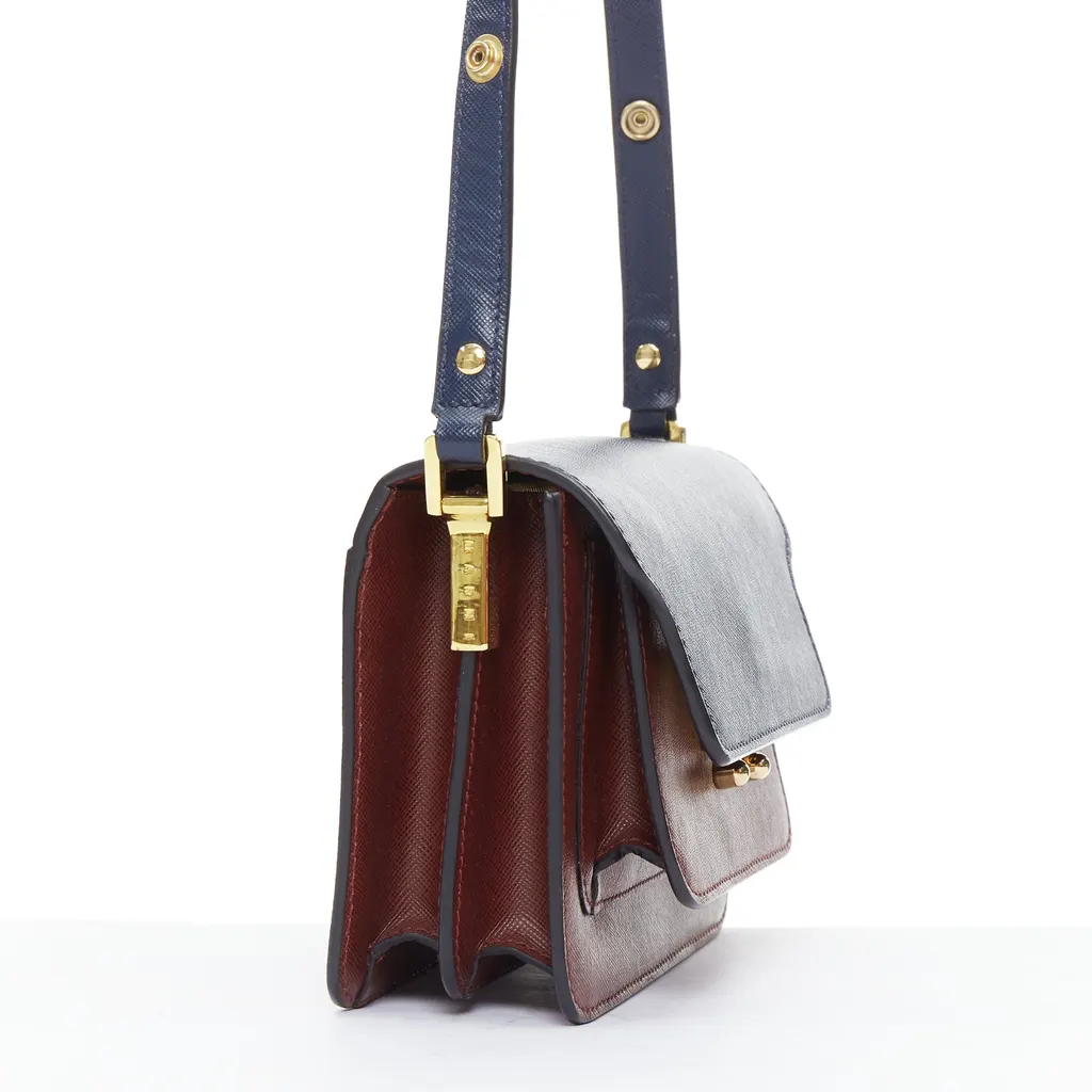 Marni Trunk Burgundy Leather Good - Model View