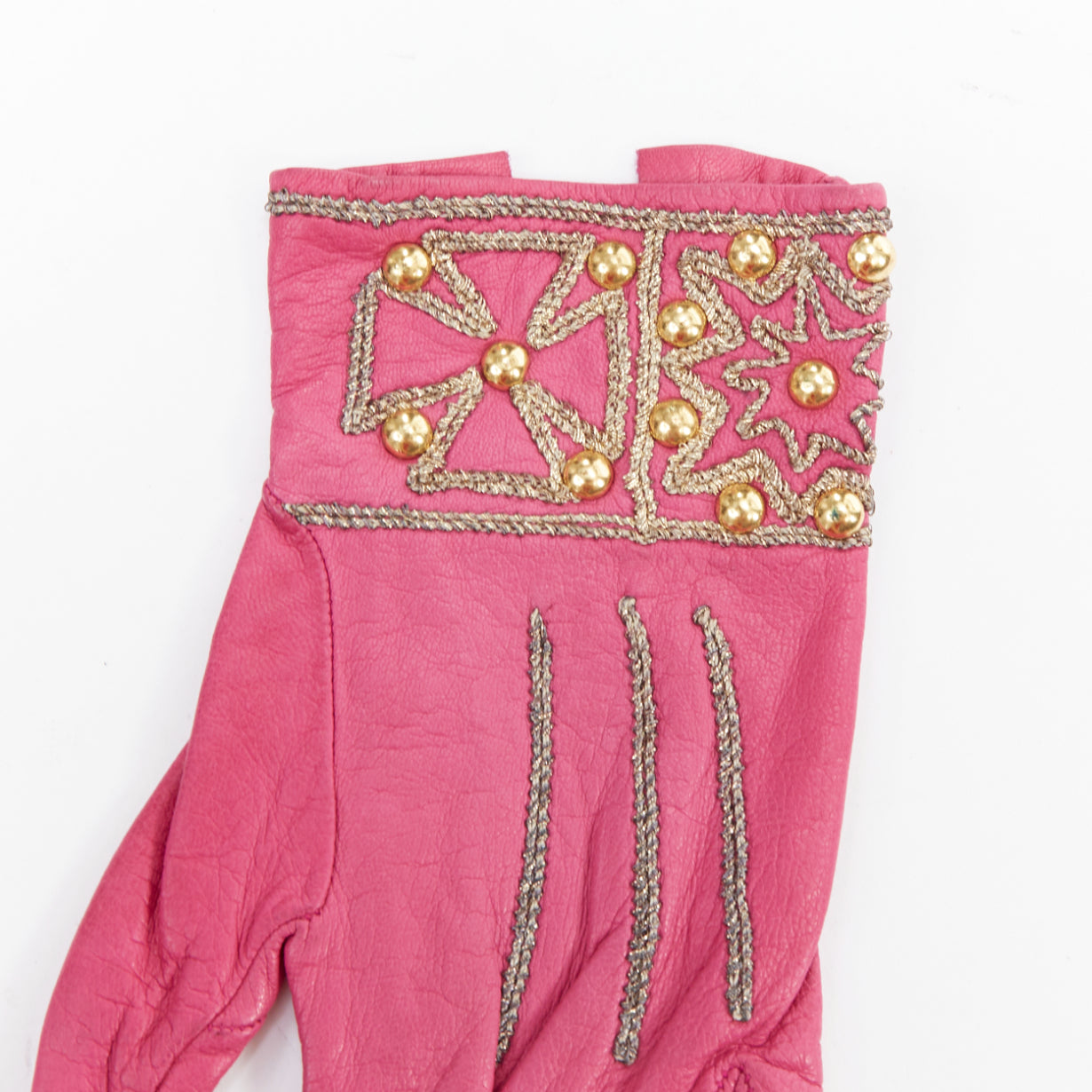 Christian Lacroix Trapeze Stud Gloves - 3