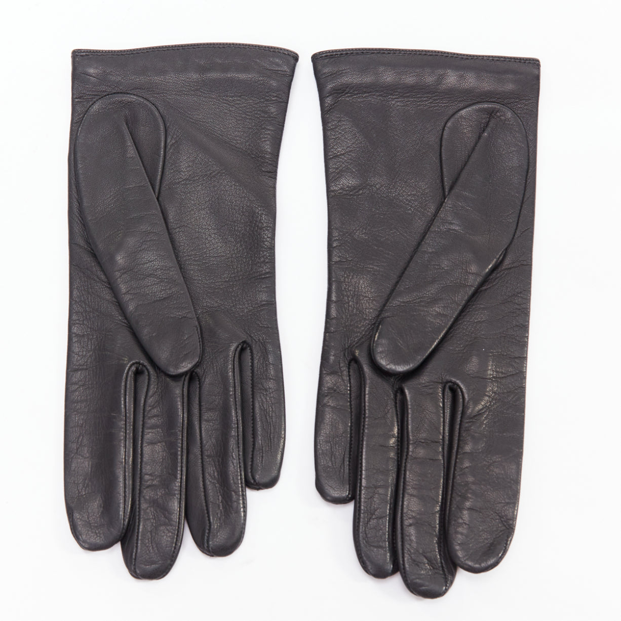 Louis Vuitton Suede Topstitch Gloves - Back view