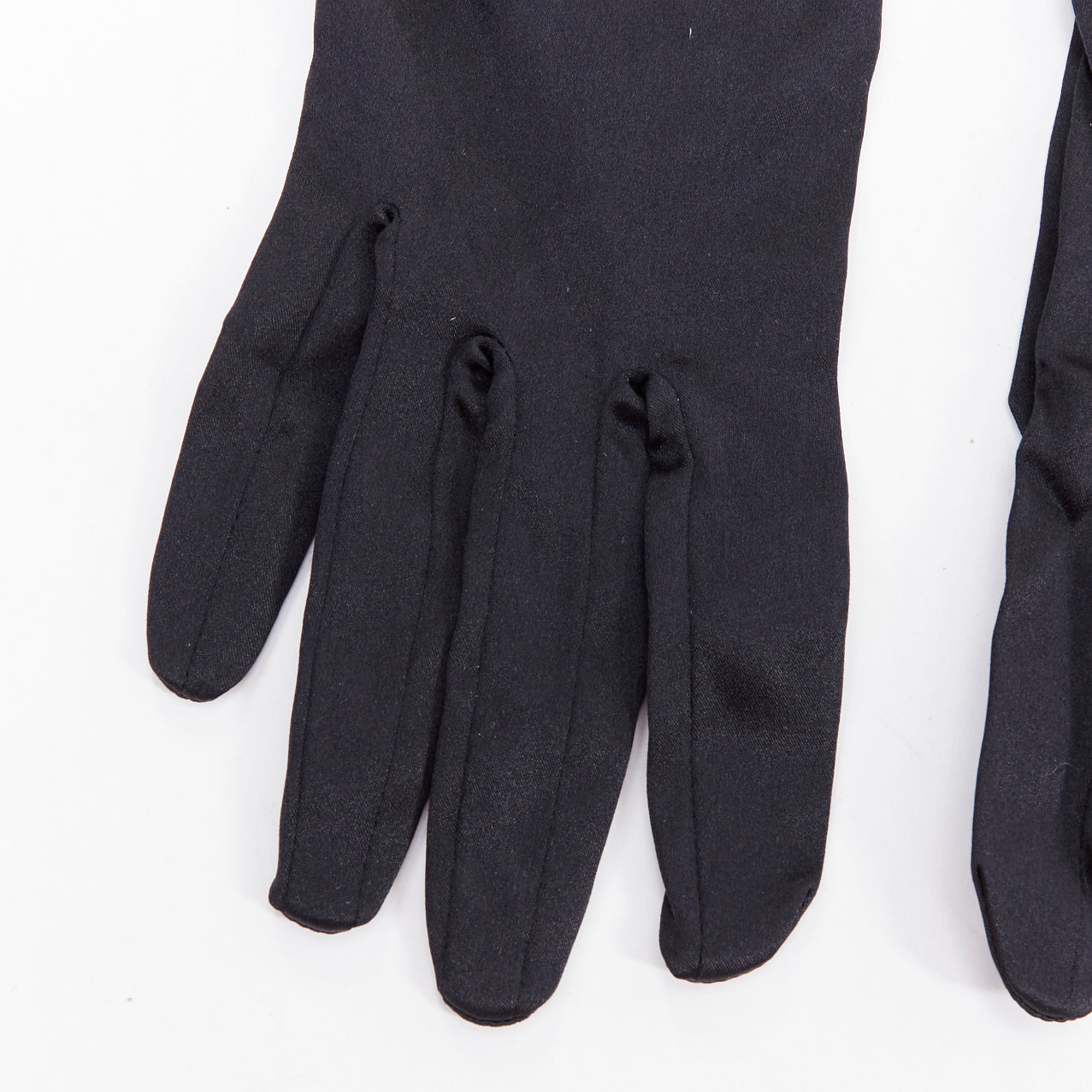 Giorgio Armani Gold Satin Gloves - Image 6