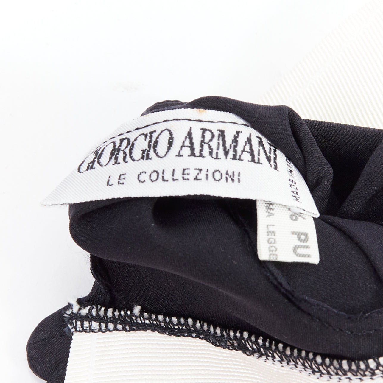 Giorgio Armani Gold Satin Gloves - Side view