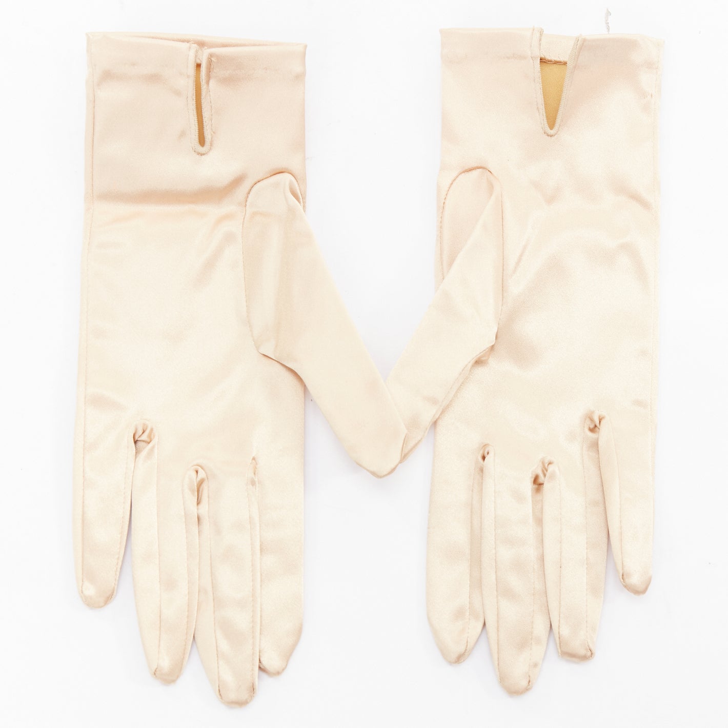 Giorgio Armani Long Satin Gloves - Back view