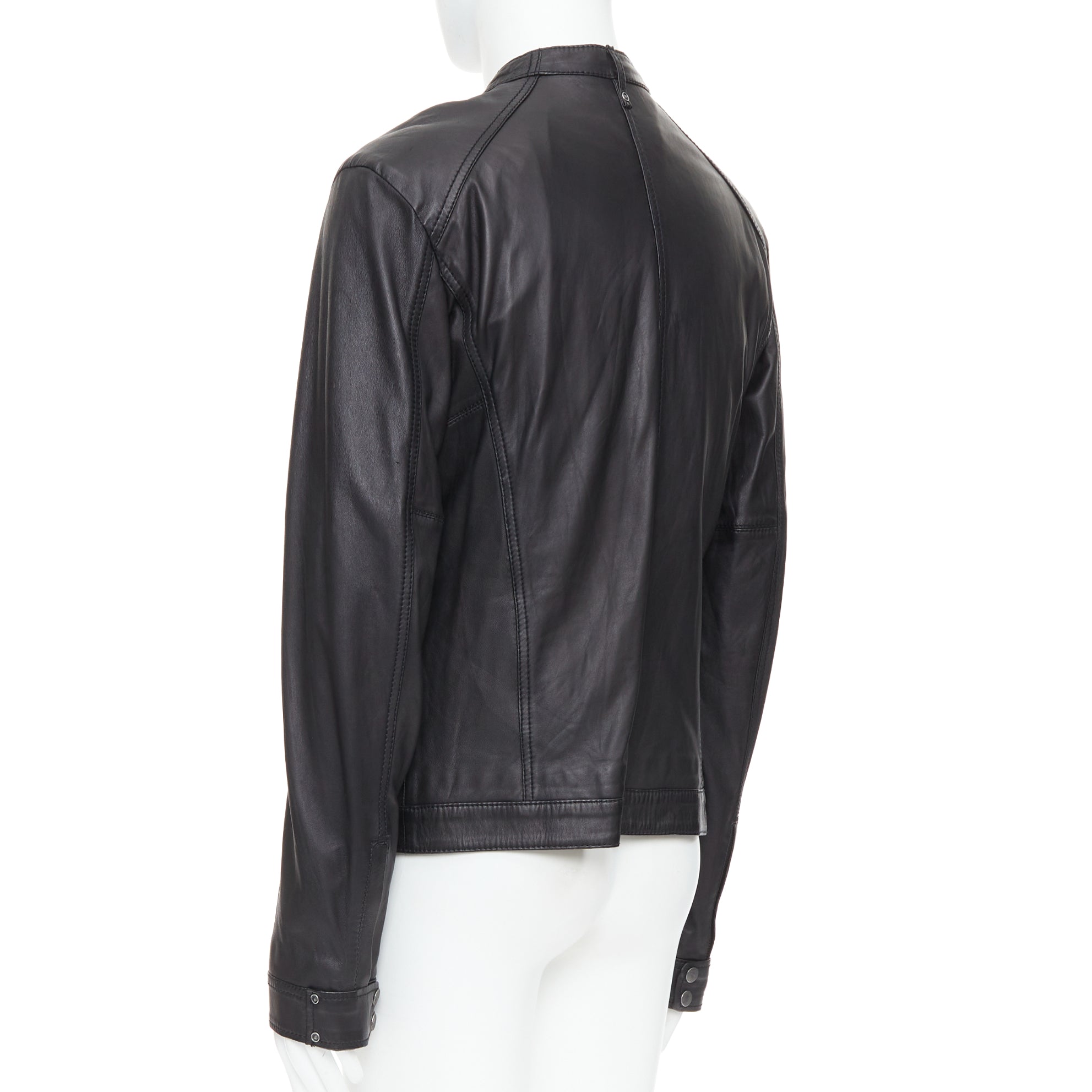 Diesel Black Panel Biker Jacket - Detail 2