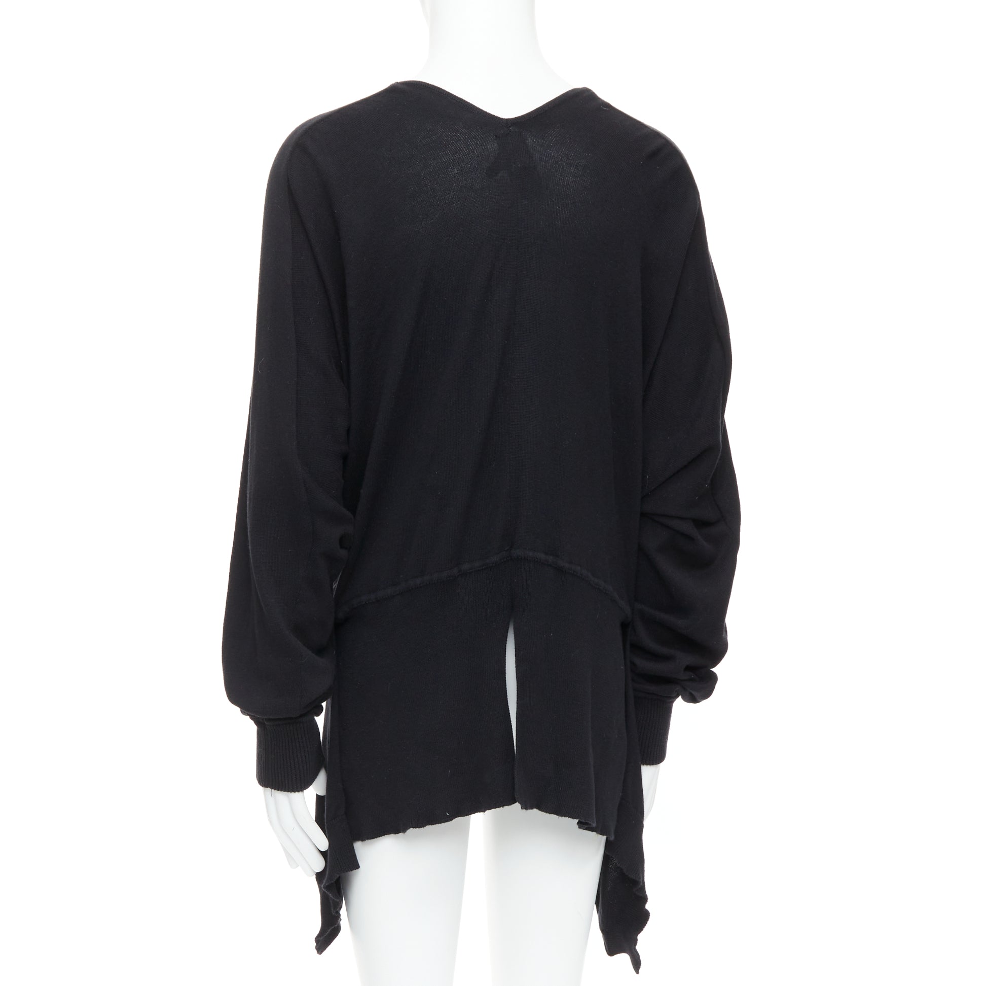 Bernhard Willhelm Draped Hi Low Cardigan - Side view