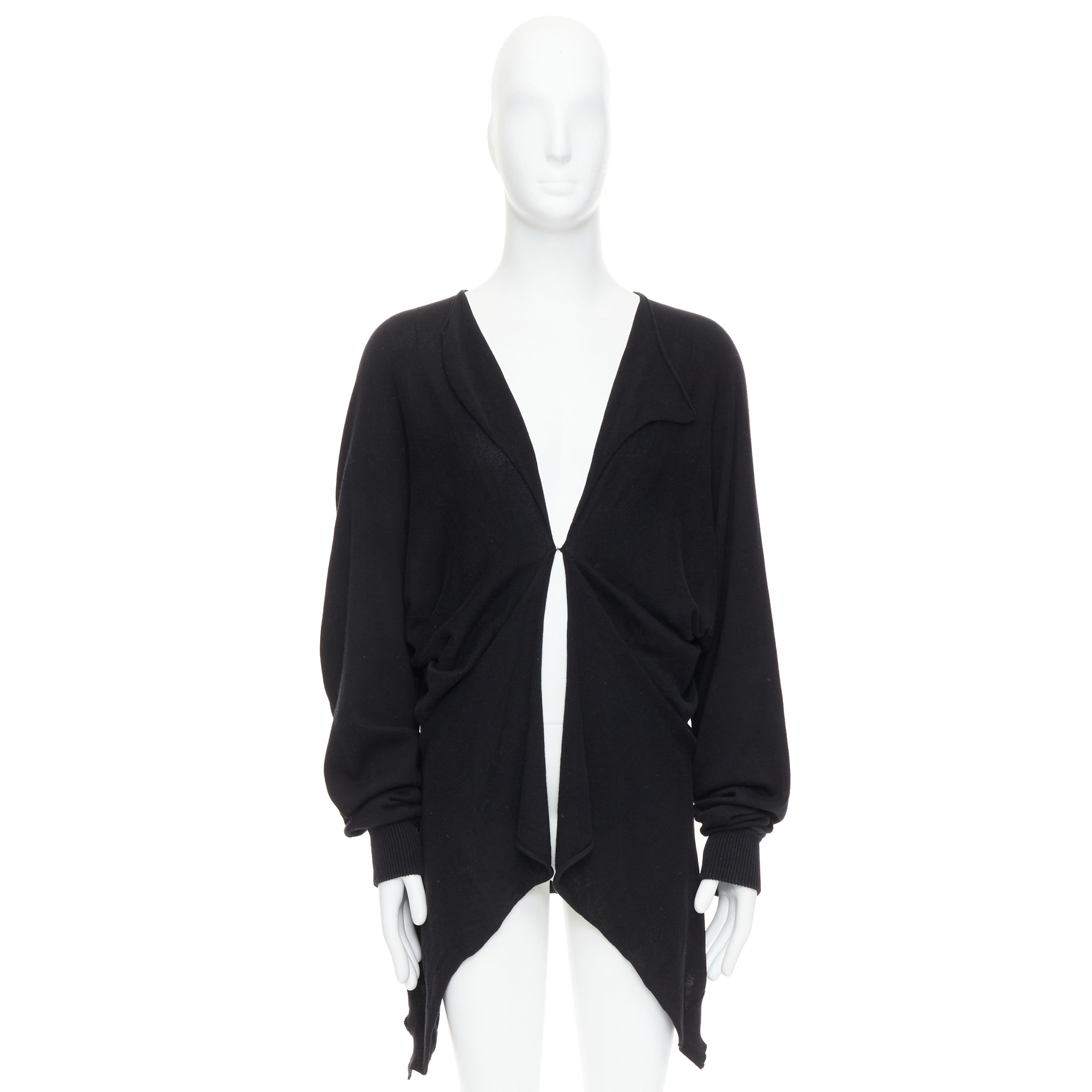 Bernhard Willhelm Draped Hi Low Cardigan - Image 11