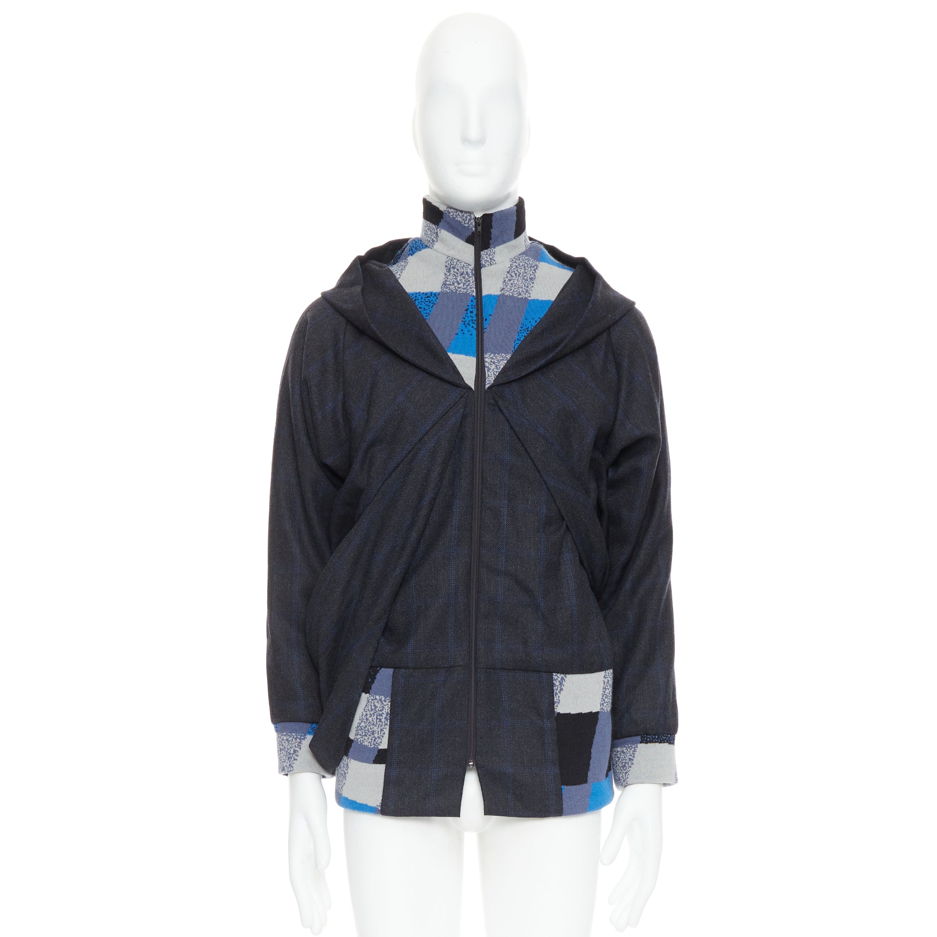 Unsigned / متعددة Geometric Wool Jacket - Image 12