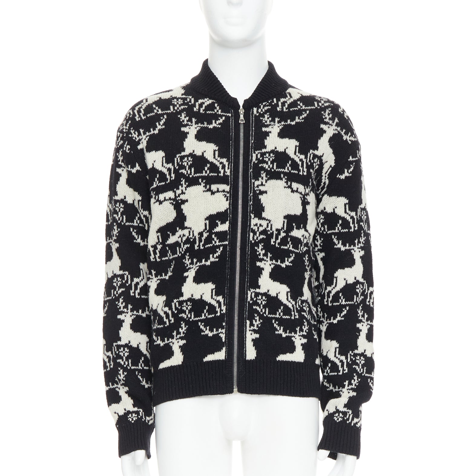 Dries Van Noten Reindeer Intarsia Jacket