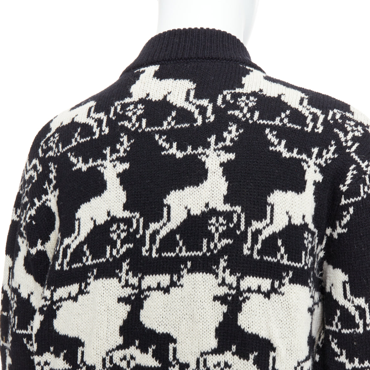 Dries Van Noten Reindeer Intarsia Jacket - Back view
