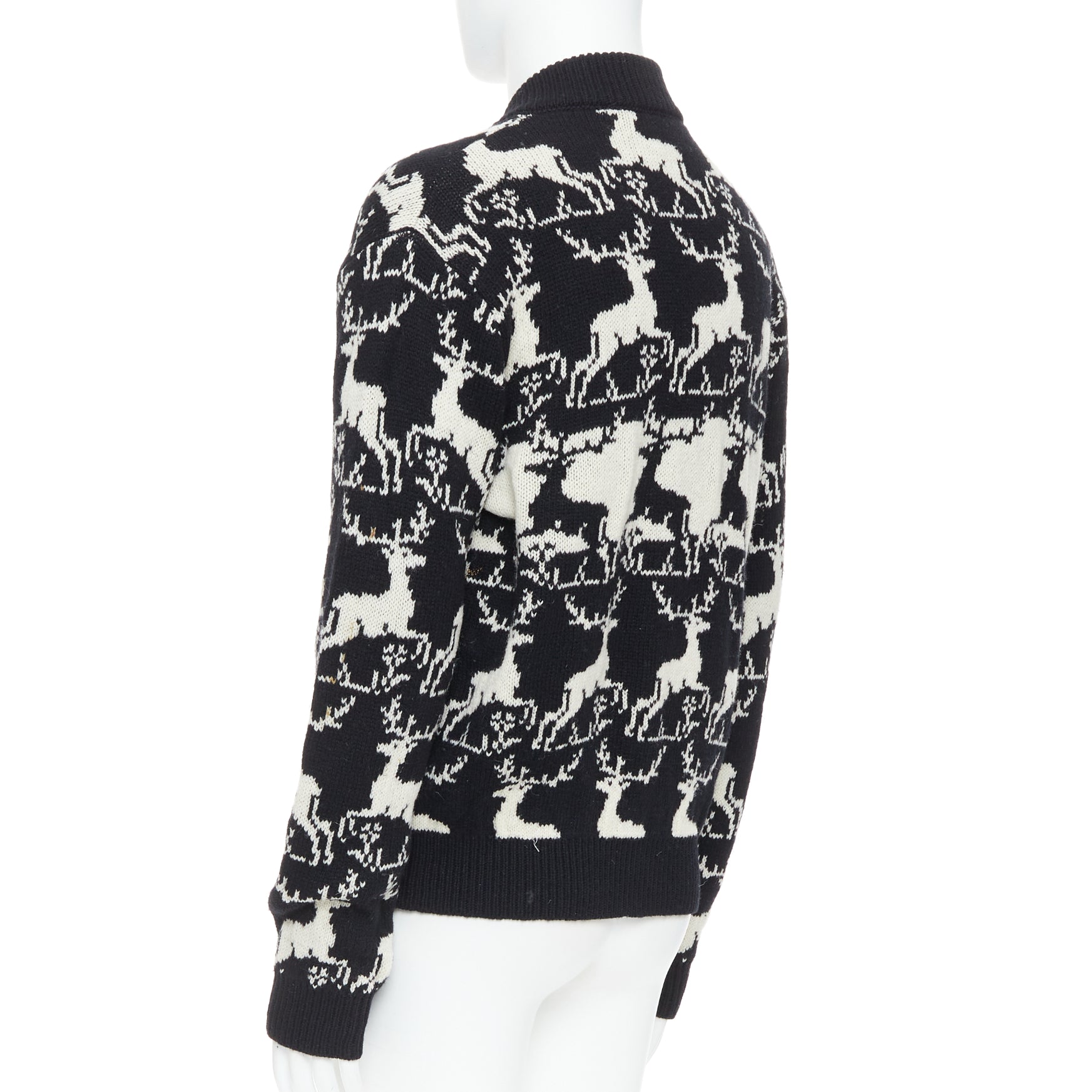 Dries Van Noten Reindeer Intarsia Jacket - Detail 2