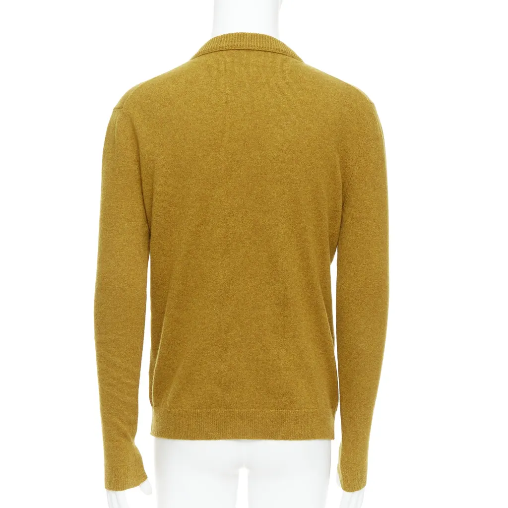 Jil Sander V Neck Sweater Yellow Very good - Box View