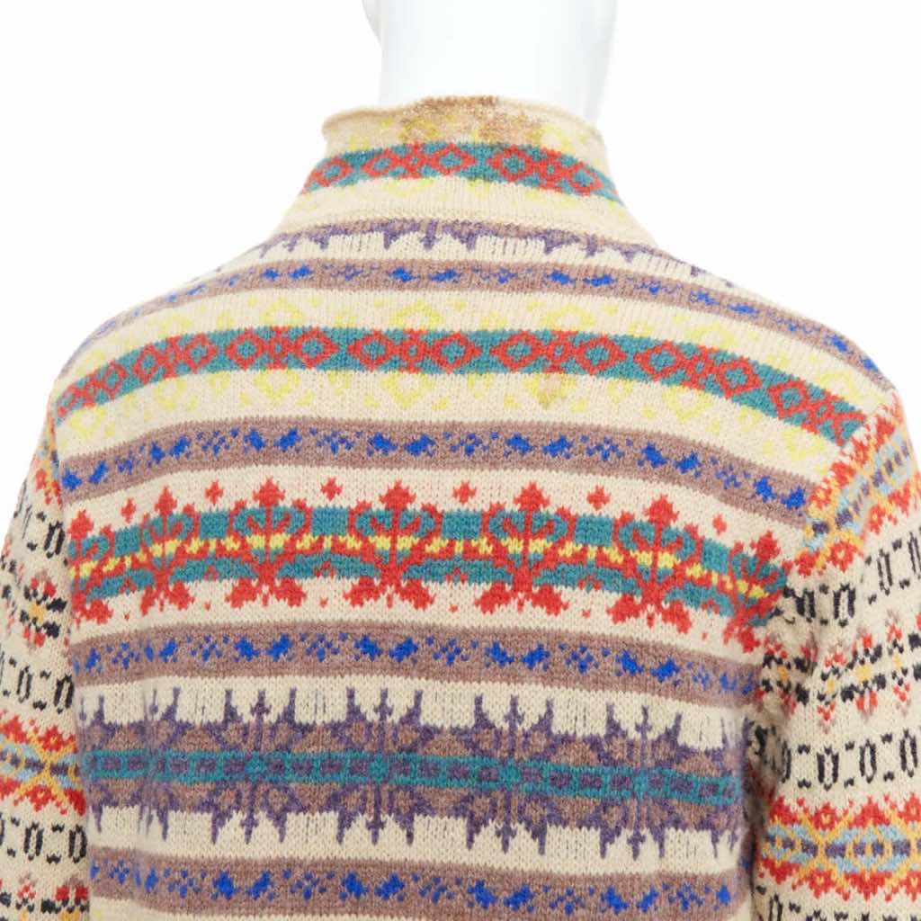 Dries Van Noten Striped Fairisle Sweater - Back view