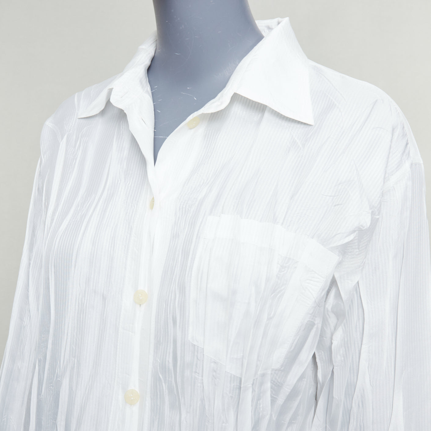 Issey Miyake Plisse Pocket Shirt - Back view