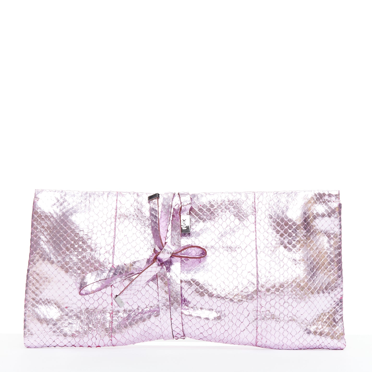 Yves Saint Laurent Purple Wraparound Clutch