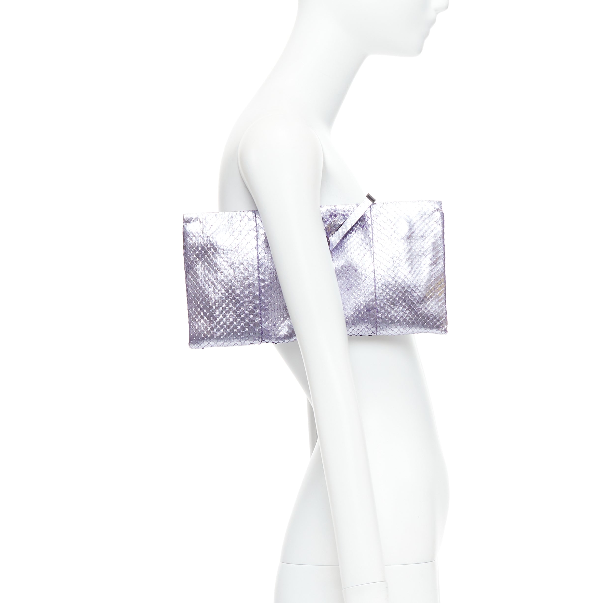 Yves Saint Laurent Marble Box Clutch - Back view