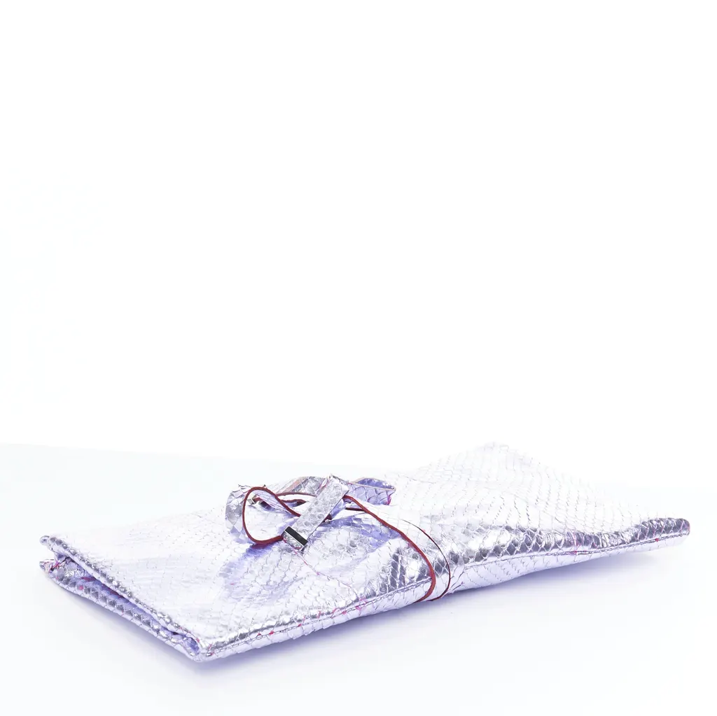 Yves Saint Laurent Marble Box Clutch Purple Leather Fair - Box View