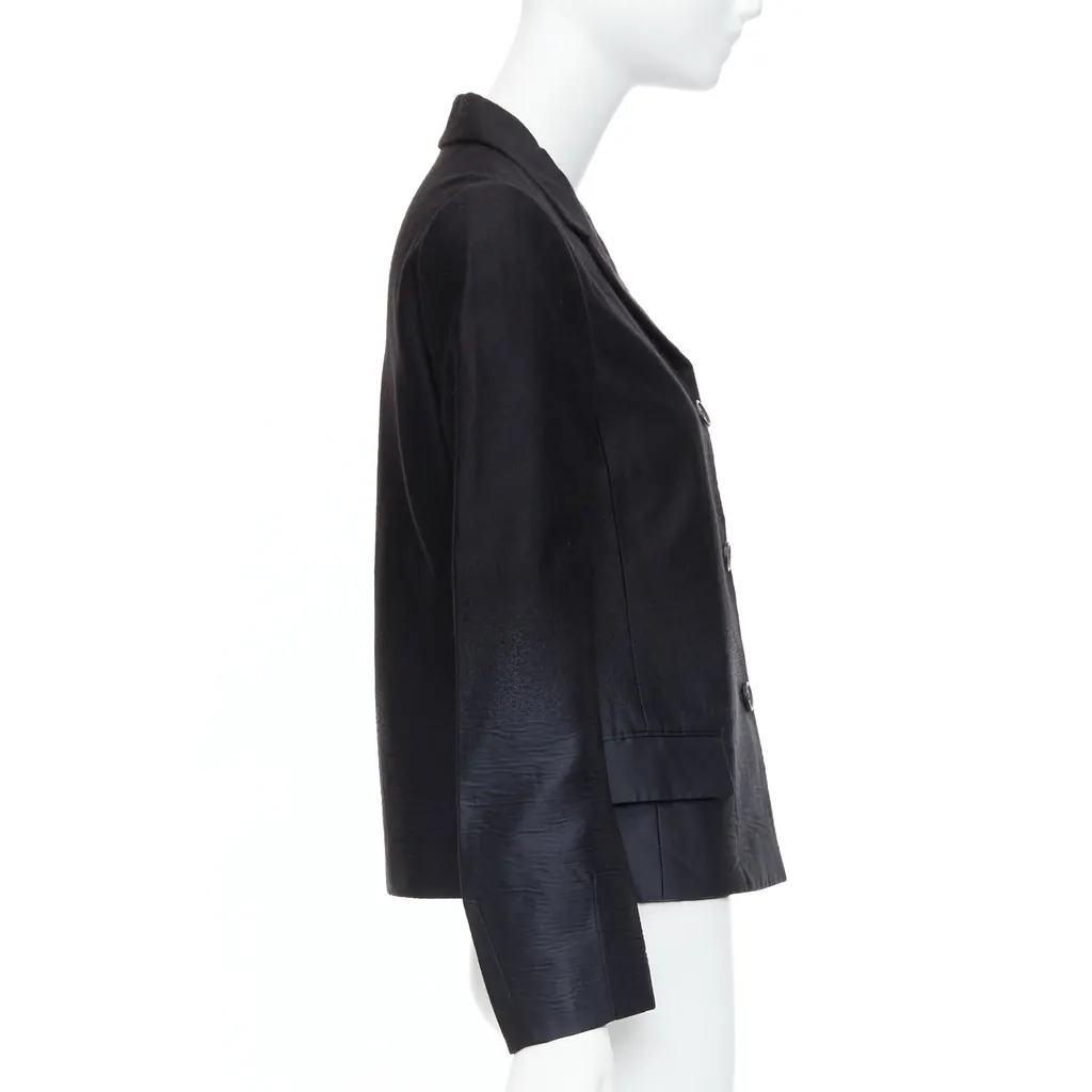 Prada Black Degrade Blazer Black Wool Never worn - Model View