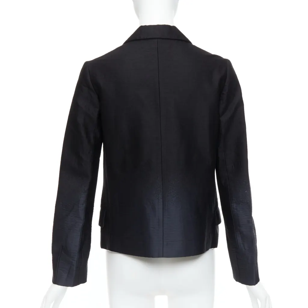 Prada Black Degrade Blazer Black Wool Never worn - Box View