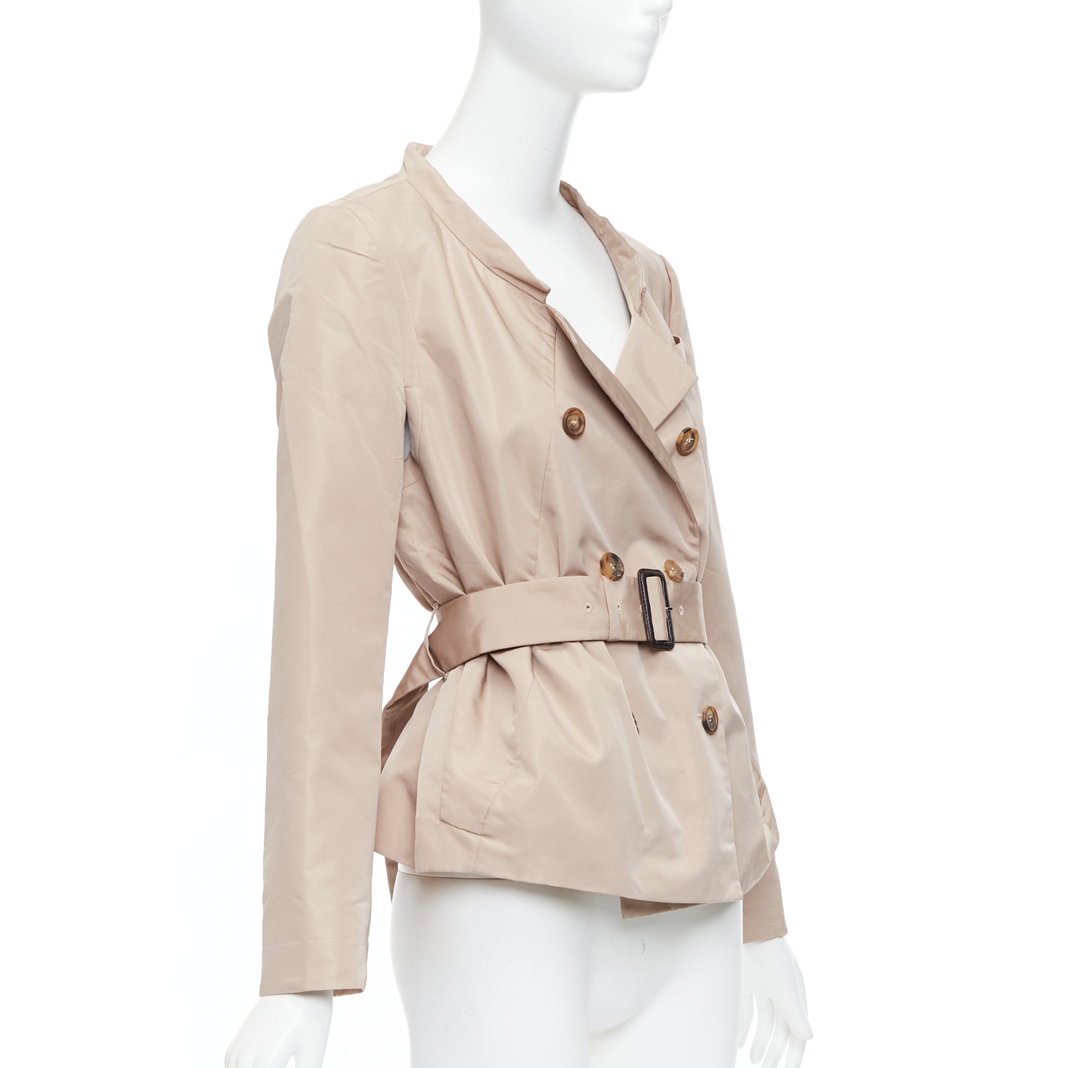 Prada Beige Belted Trench Coat - Image 6