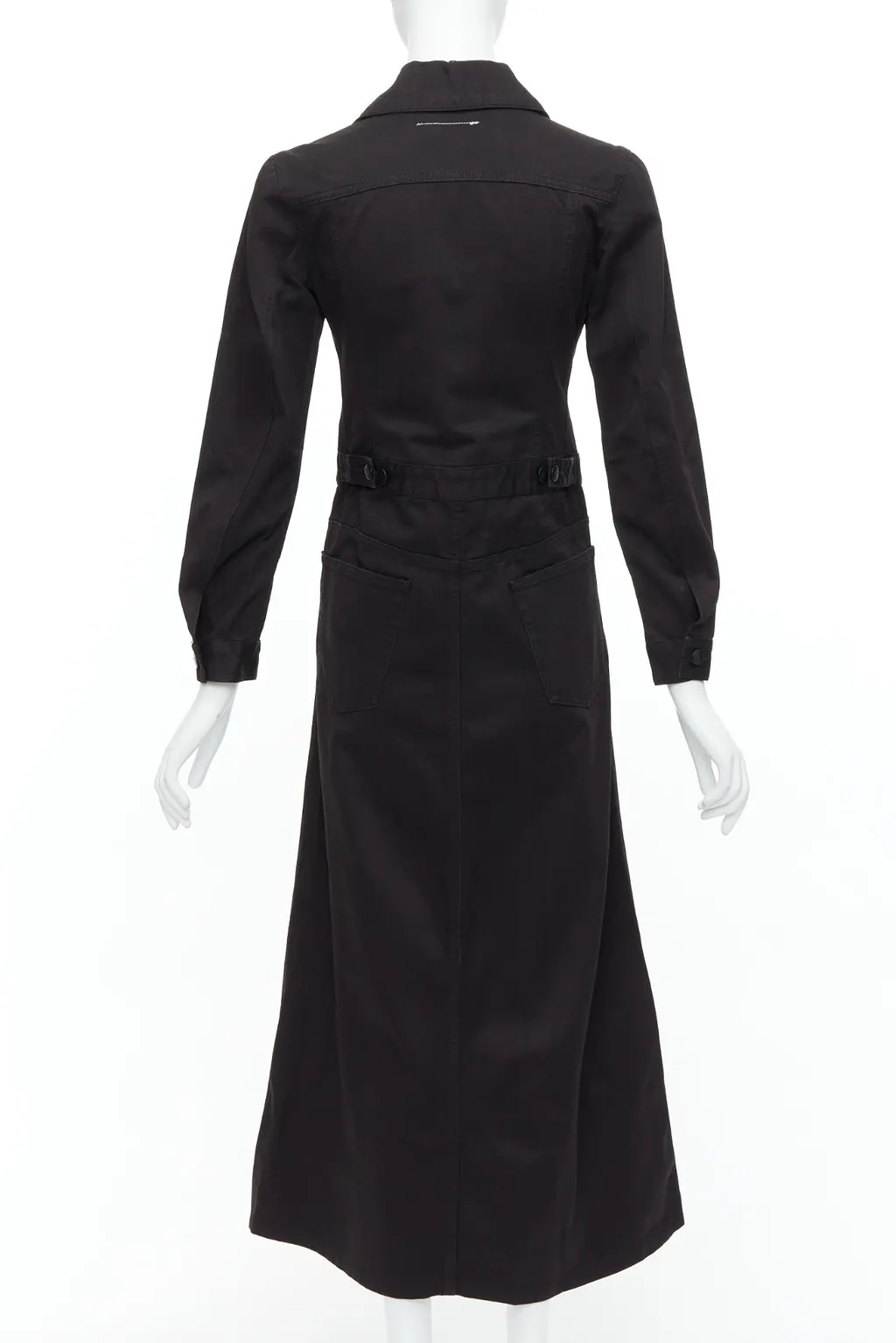 Maison Martin Margiela Carpenter Midi Dress Black Cotton Good - Box View