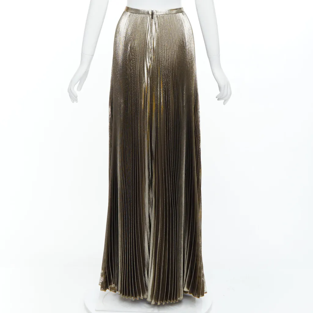 Versace Baroque Pleat Skirt Gold Silk Never worn, with tag - Box View