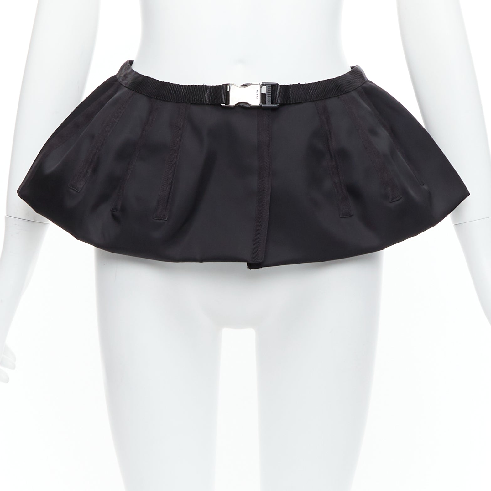 Prada Medusa Oval Black Belt