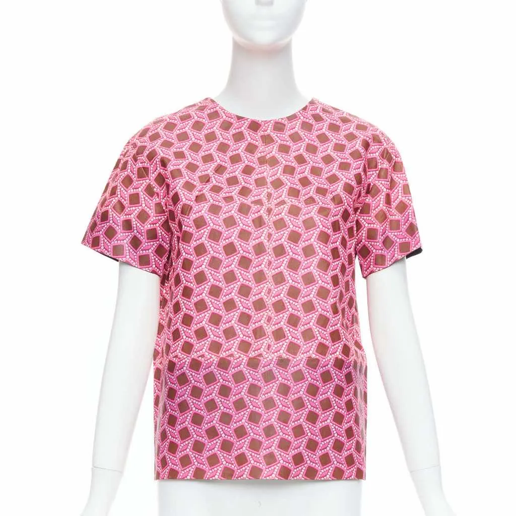 Louis Vuitton Lattice Leather Top Pink Leather Good - Front View
