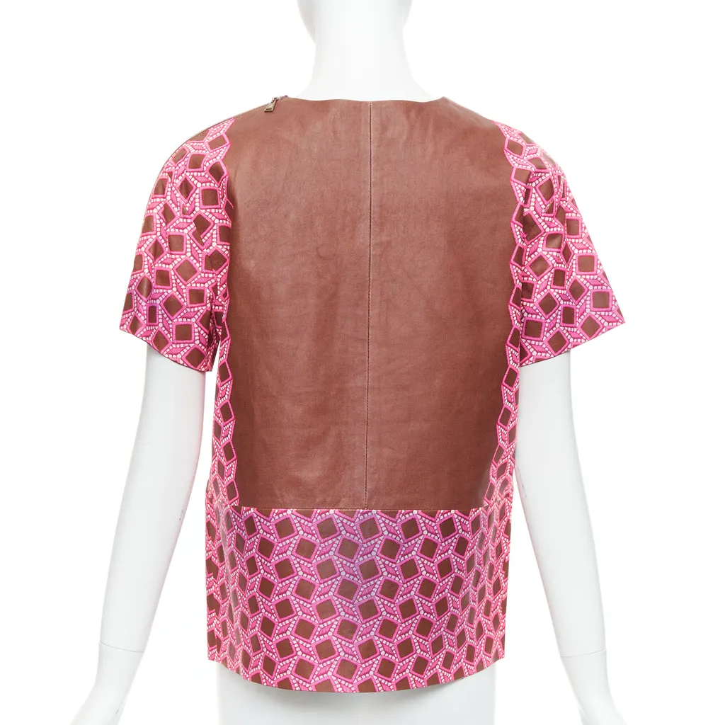 Louis Vuitton Lattice Leather Top Pink Leather Good - Back View
