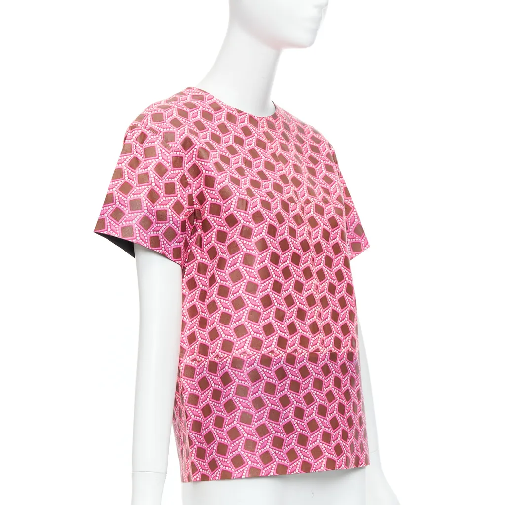 Louis Vuitton Lattice Leather Top Pink Leather Good - Inside View