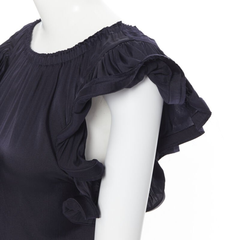Lanvin Elastic Ruffle Top - Back view