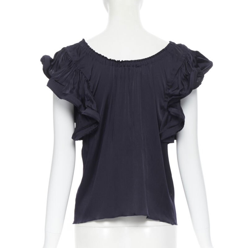 Lanvin Elastic Ruffle Top - Side view