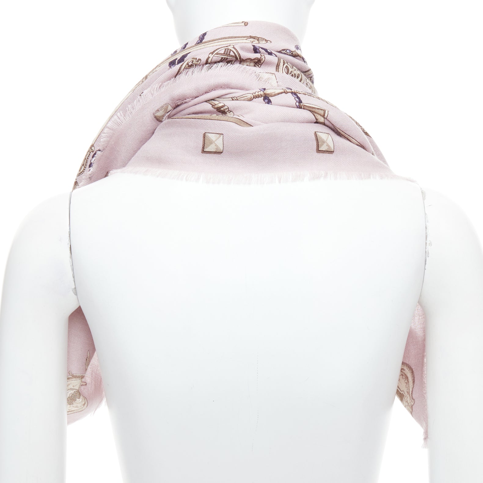 Hermès Keys Tassels Scarf - Side view