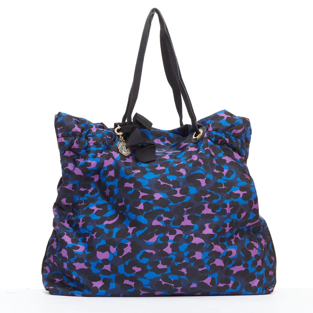 Lanvin Paper Logo Tote Bag Purple Very good - Front View