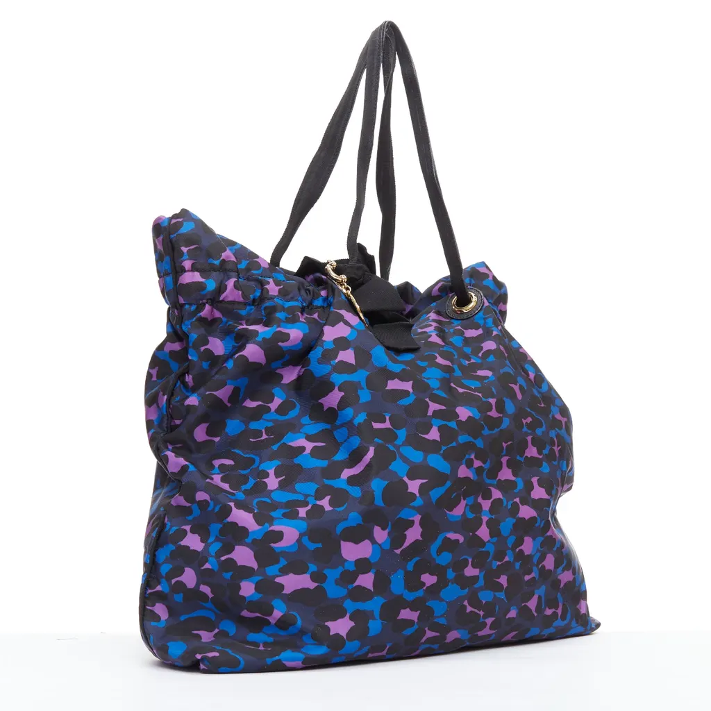 Lanvin Paper Logo Tote Bag Purple Very good - Inside View