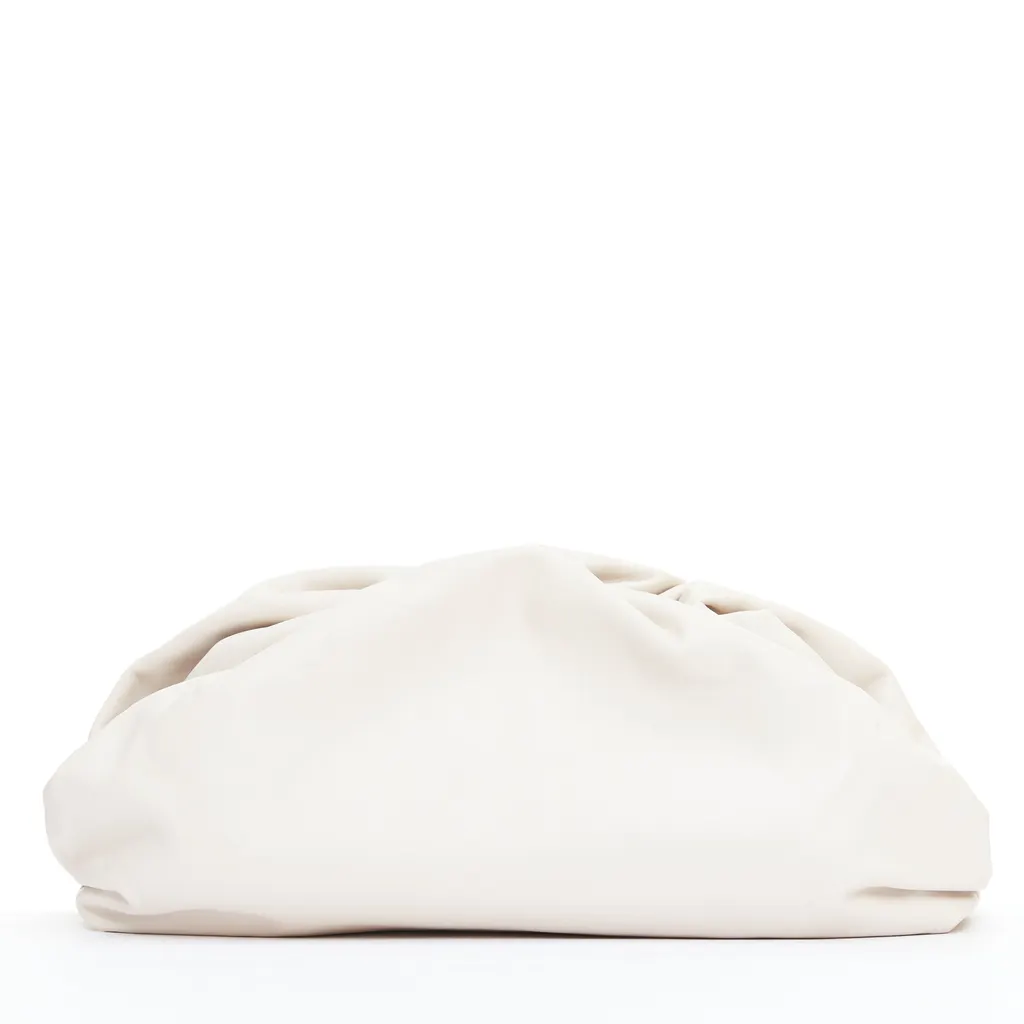 Bottega Veneta Pouch Ecru Leather Very good - Box View