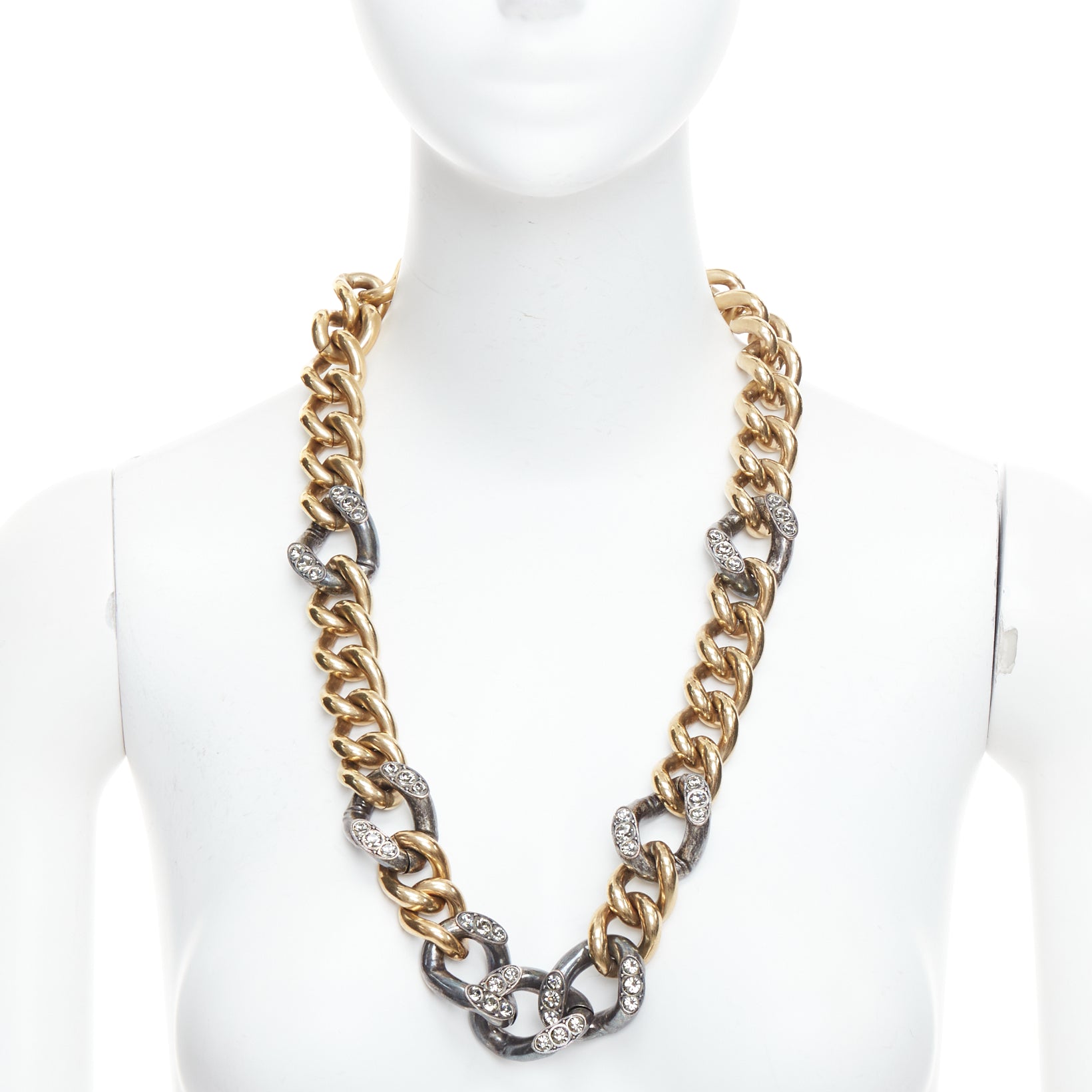 Lanvin Crystal Curb Necklace