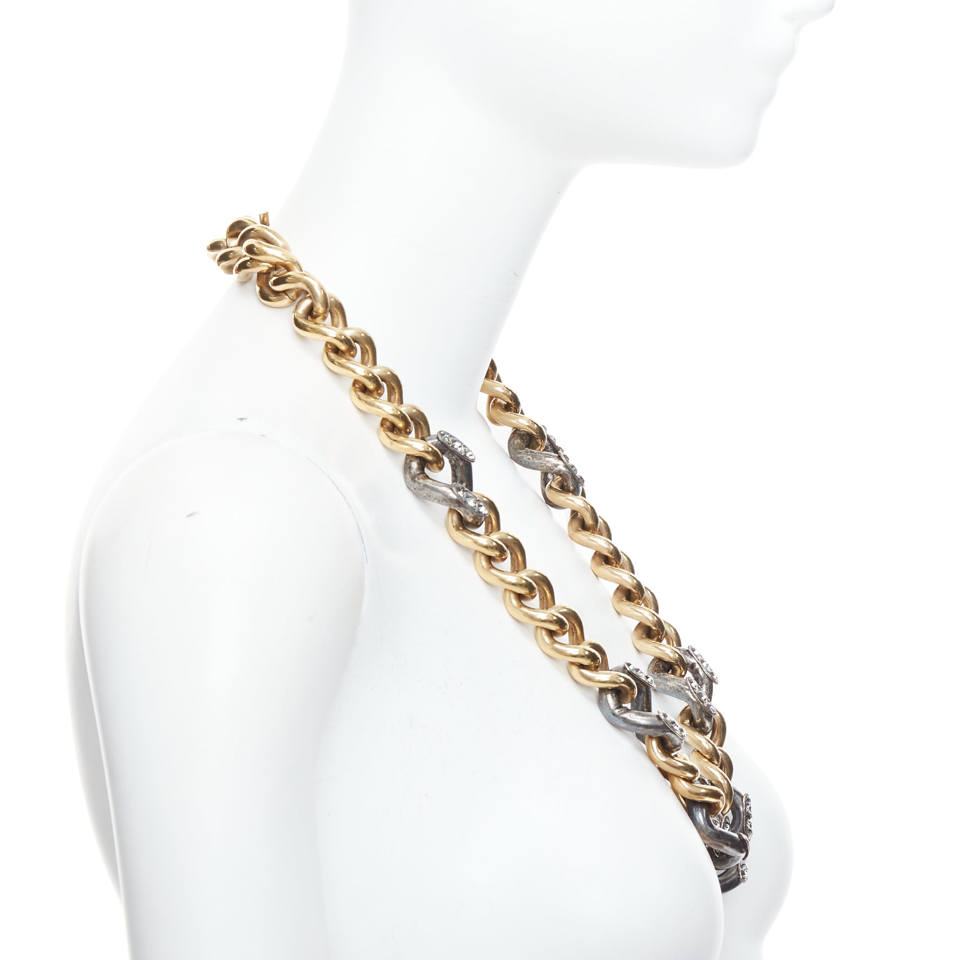 Lanvin Crystal Curb Necklace - 4