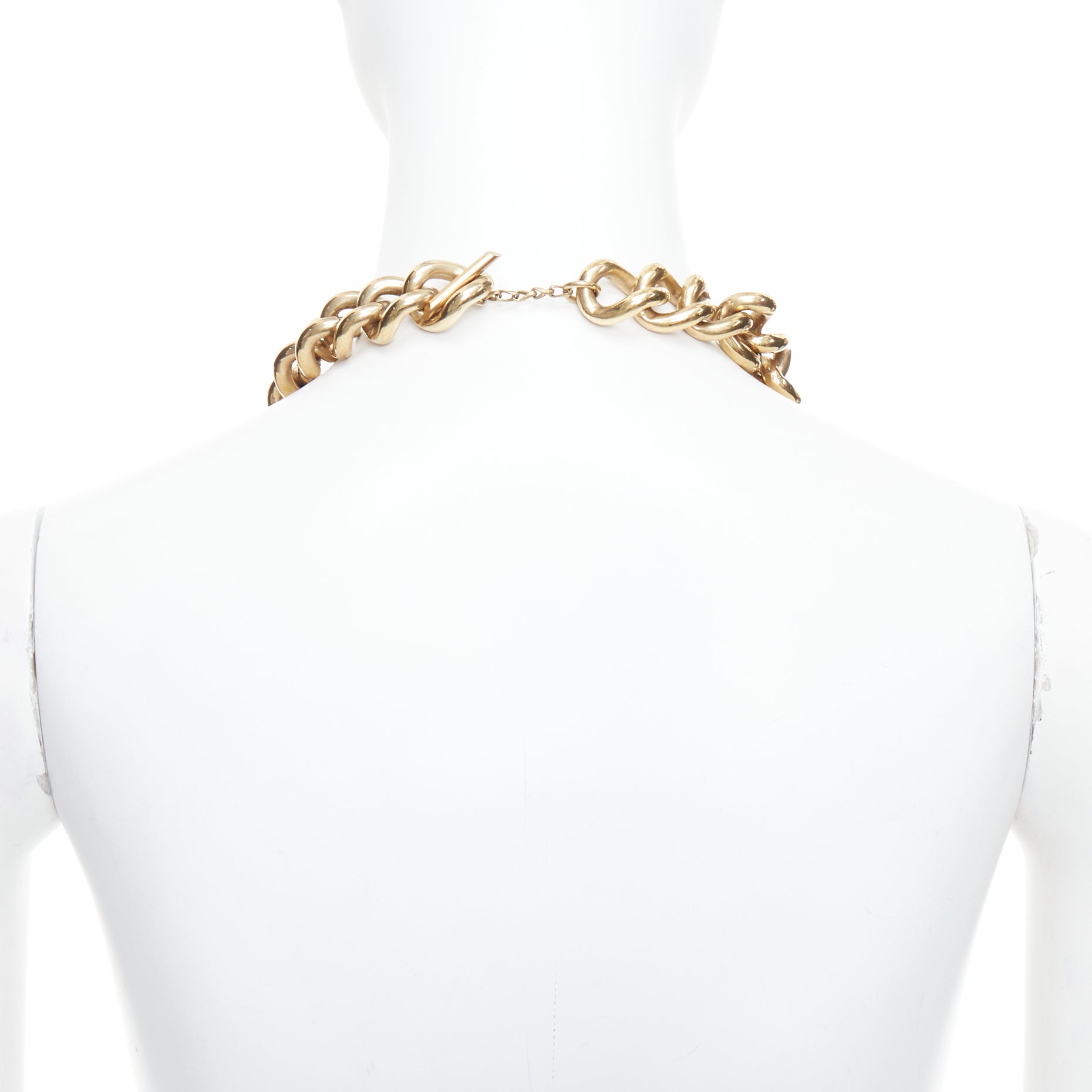 Lanvin Crystal Curb Necklace - Side view
